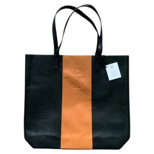 GWP MCM Black and Orange Tote Bag